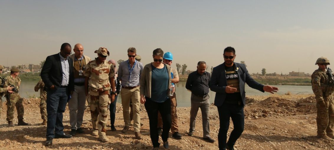 ممثلة الامم المتحدة والتحالف الدولي يزورون الموصل