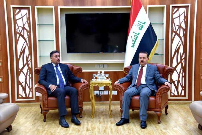 الشيخ خميس الخنجر يلتقي وزير الداخلية العراقي