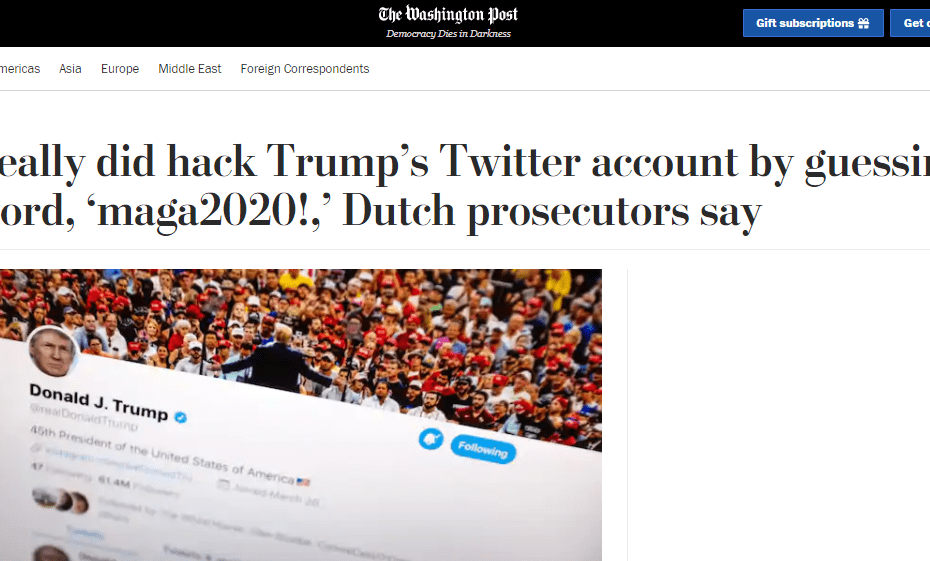 واشنطن بوسا:نعم اخترق حساب ترامب هولندي