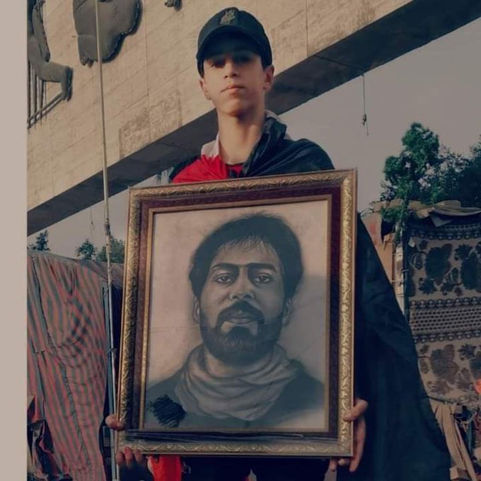 أختطاف المتظاهر السلمي الصغير سجاد علي بعد تهديده ونشر معلوماته من قبل التيار الصدري بقيادة عصام أبو عراق.