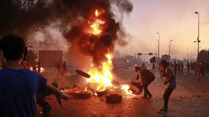 بغداد تحترق الان