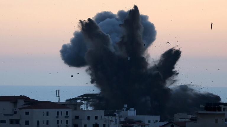 قصف برج "الأندلس" في غزة الان
