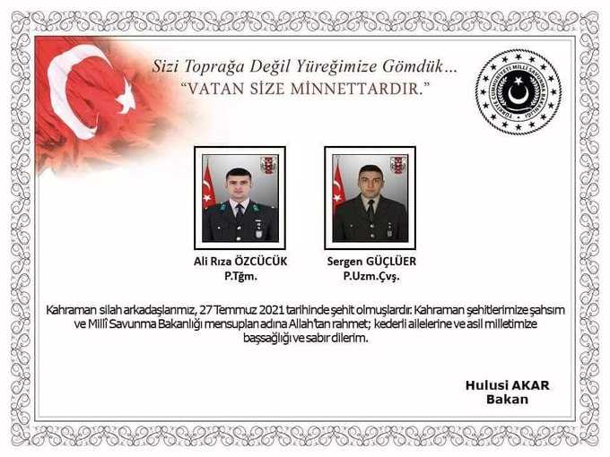 هذه صور واسماء قتلى الجيش التركي في العراق