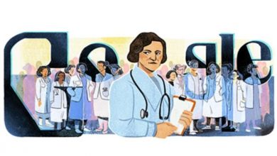 صورة مُحرك البحث جوجل يحتفي بسنية حبوب أول طبيبة لبنانية